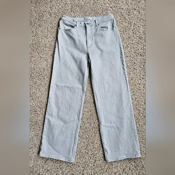 ⭐️ Abercrombie & Fitch 90s Relaxed High-Rise Wide-Leg Jeans 30 / 10S #1217 - Picture 2 of 14